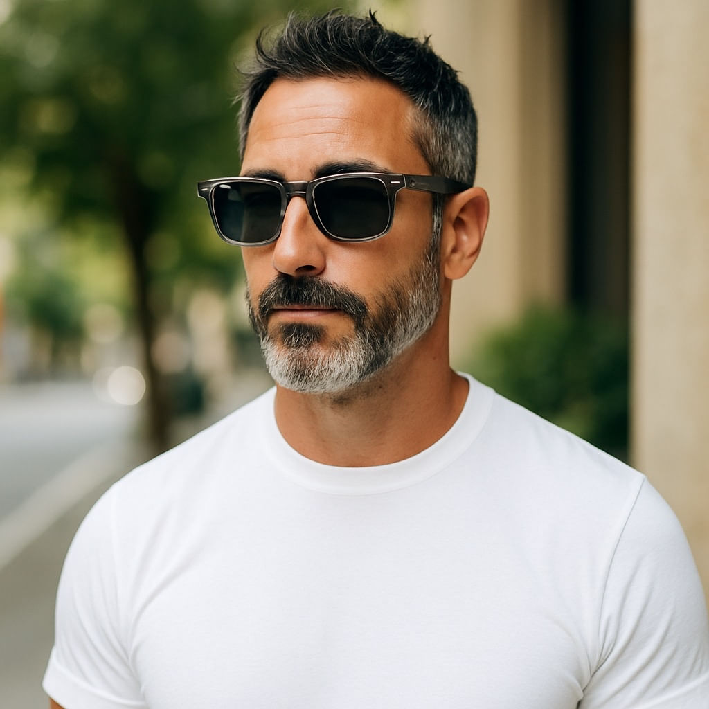 Ray-Ban-Burbank-Square-Sunglasses-on-Model