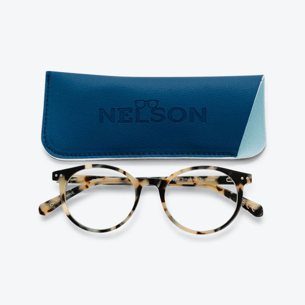 Nelson-Kennedy-Reading-Glasses-Smoked-Tortoise-folded-view-with-case