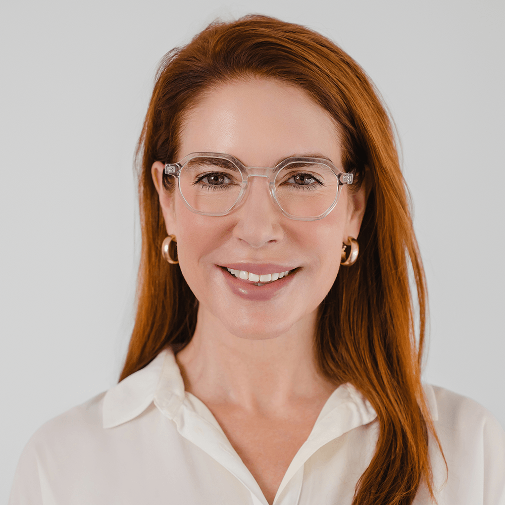 Nelson-Davis-Reading-Glasses-Crystal-Lucite-Model-Front-View