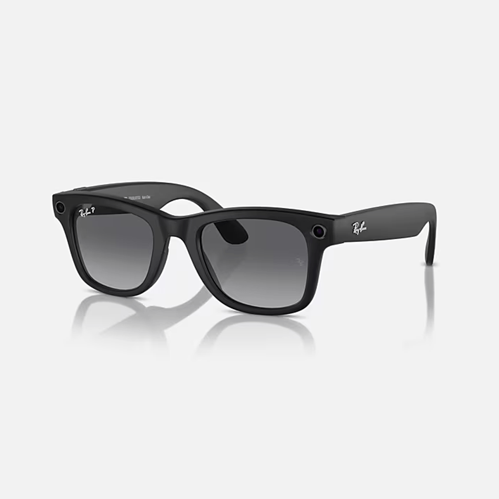 RayBan Wayfarer Ray-Ban RB2140 Wayfarer Shiny Black Prescription Sunglasses  main image 3